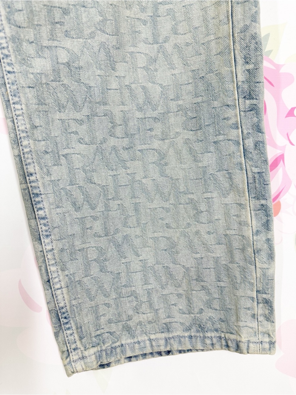 NEW Free People We The Free Deep Trance Jacquard Letter Boyfriend Denim Jeans 27 - Picture 6 of 15